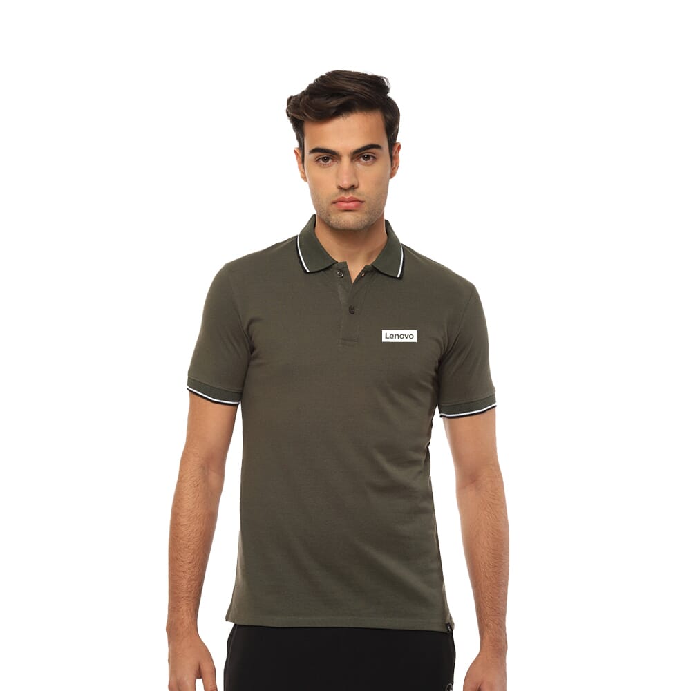 Hummel Eunice Polo T-shirt-Olive Green with Black